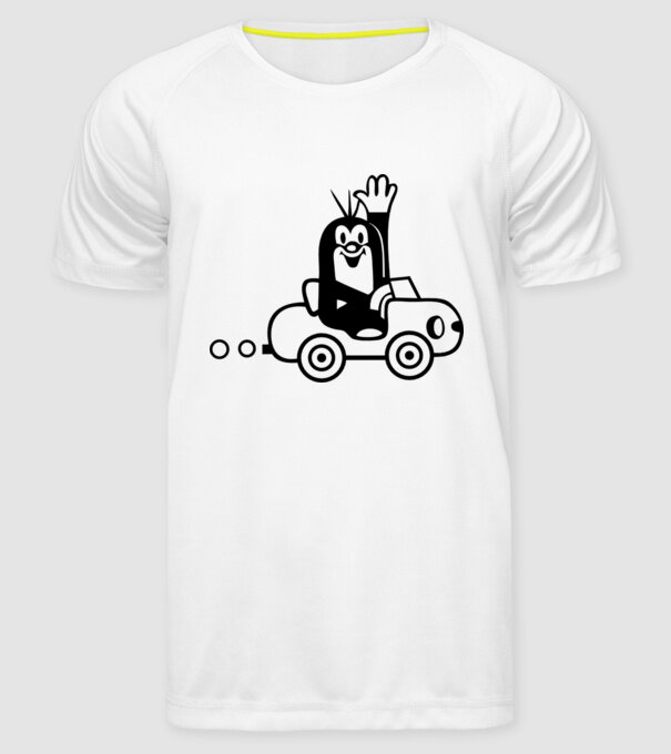 Cârtiță model alb pe tricou