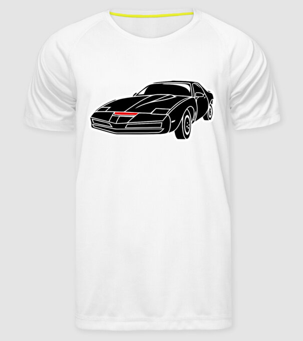 Kitt 3C.eps model alb pe tricou