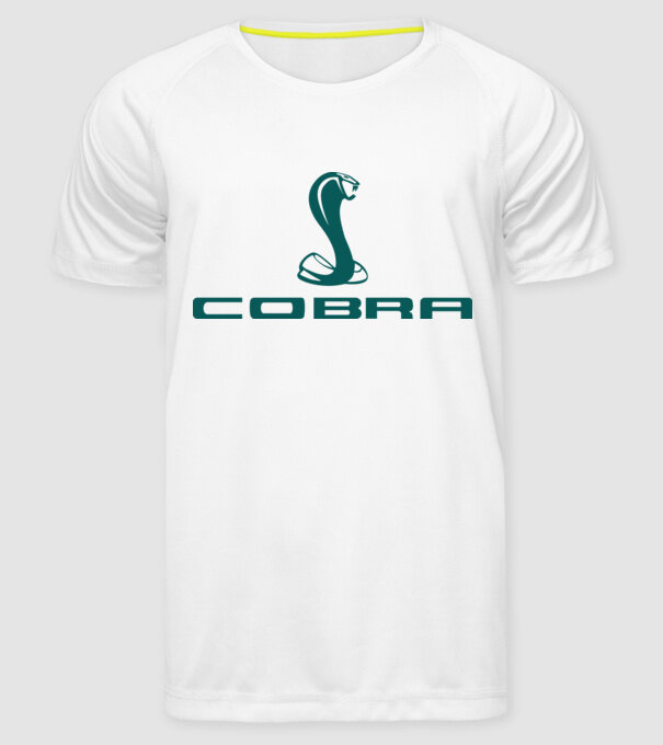 Cobra model alb pe tricou