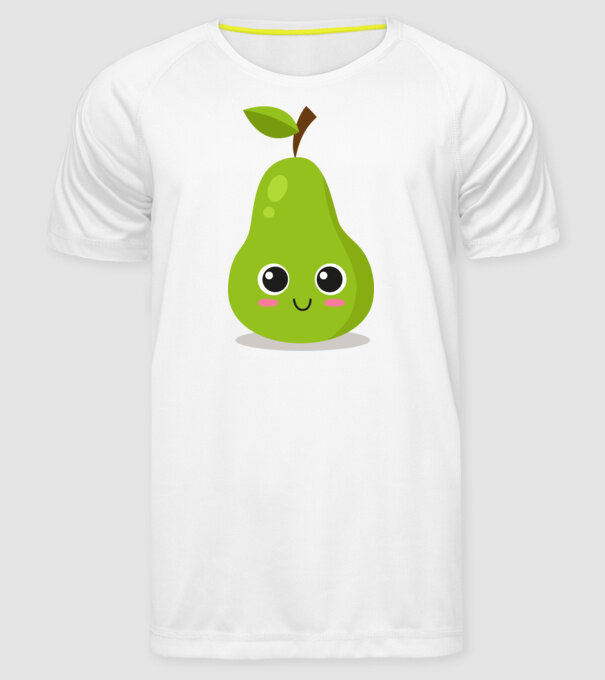 Pere model alb pe tricou