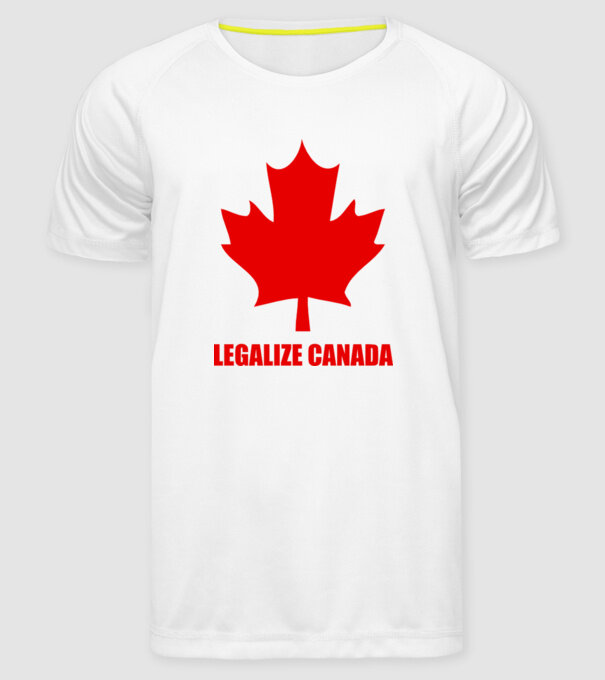 Legalize Canada model alb pe tricou
