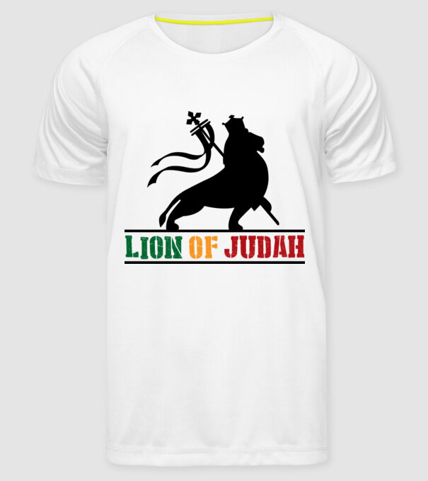 Lion Of Judah model alb pe tricou