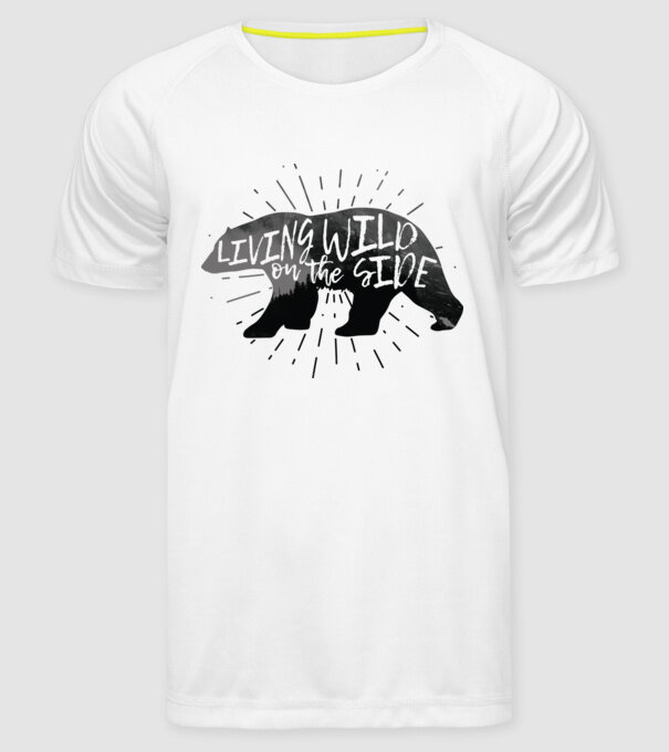 Living on a wild side model alb pe tricou