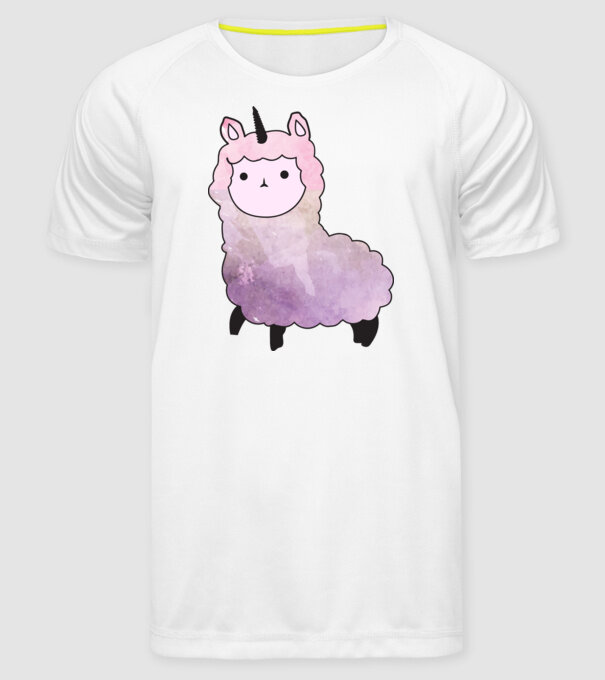 Llamacorn cutie model alb pe tricou