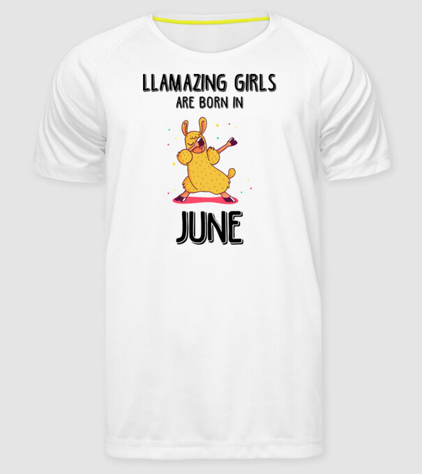 llamazing girls are born in june black model alb pe tricou