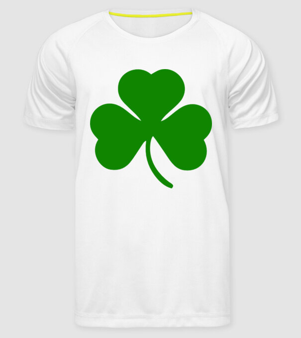 Trifoi model alb pe tricou