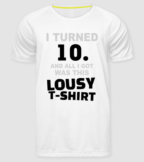 Lousy T-shirt 10 model alb pe tricou