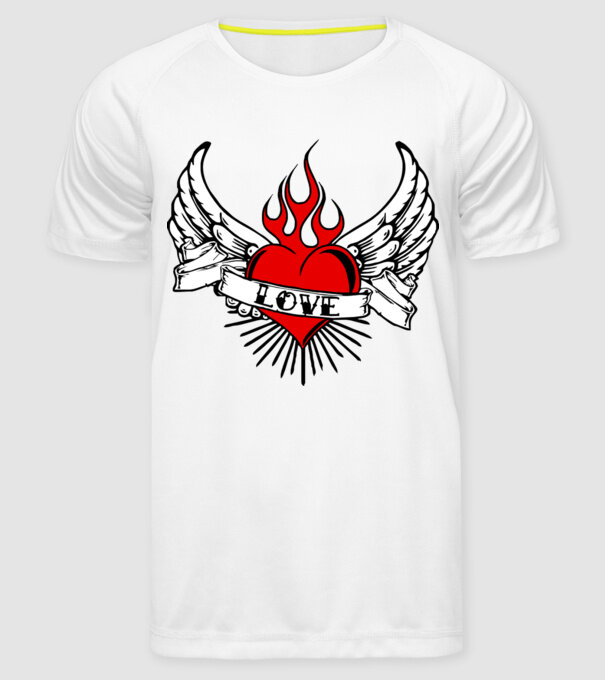 love model alb pe tricou
