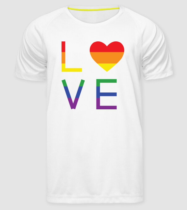 love lgbtq model alb pe tricou