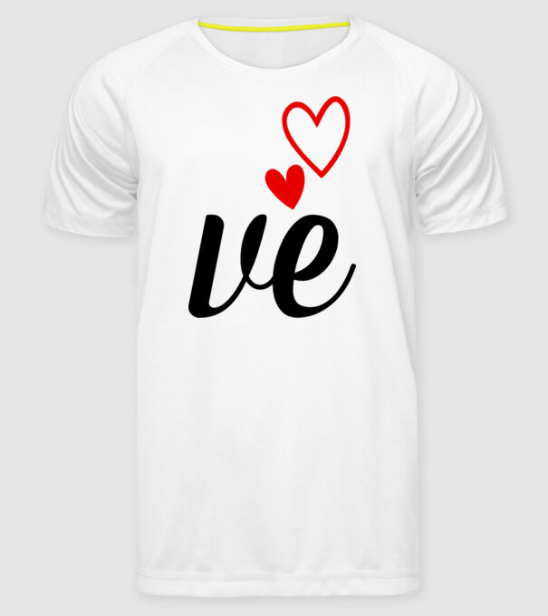 Cuplu LOVE model alb pe tricou