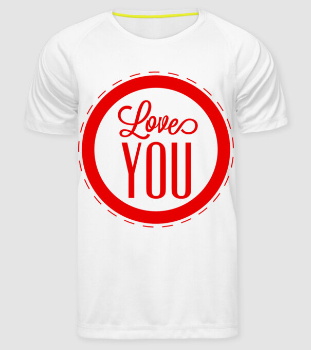 love you model alb pe tricou