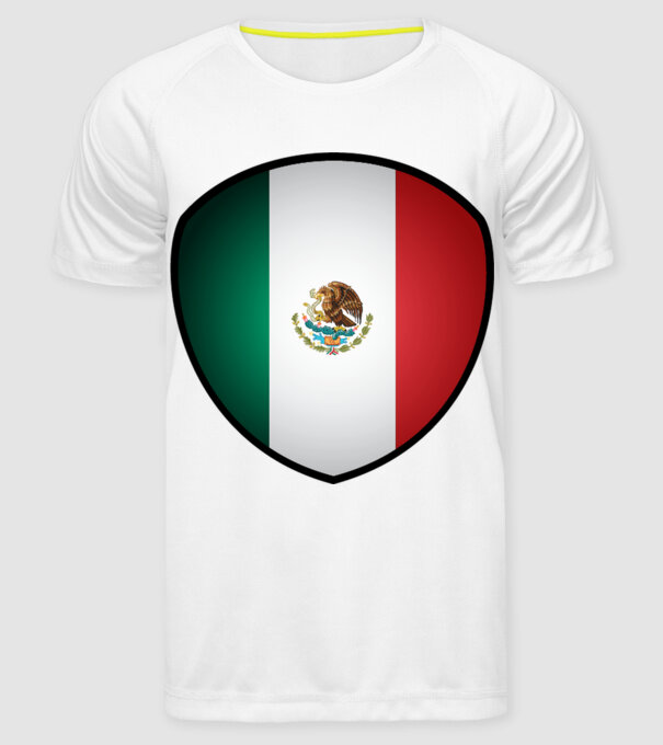 MEX-jabulani-flag model alb pe tricou