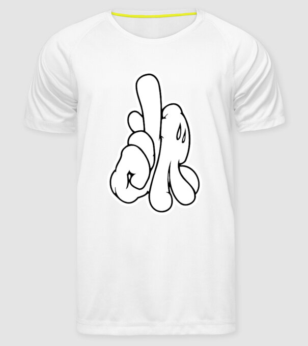 Mâinile lui Mickey model alb pe tricou