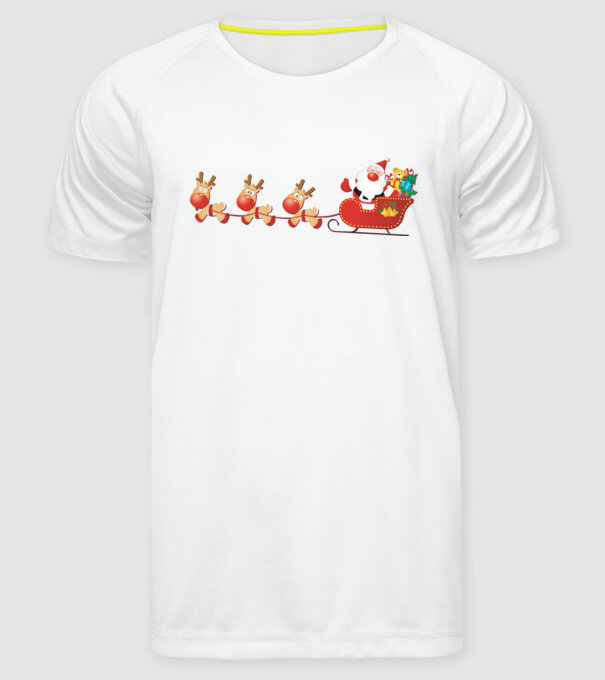 moș Nicolae model alb pe tricou