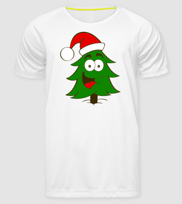Brad Moș Crăciun 4 culori model alb pe tricou