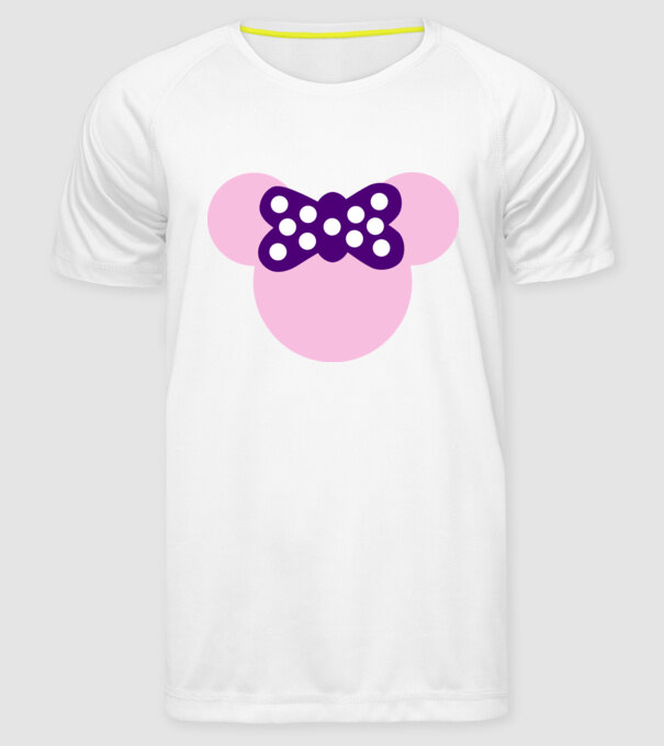 Minnie model alb pe tricou