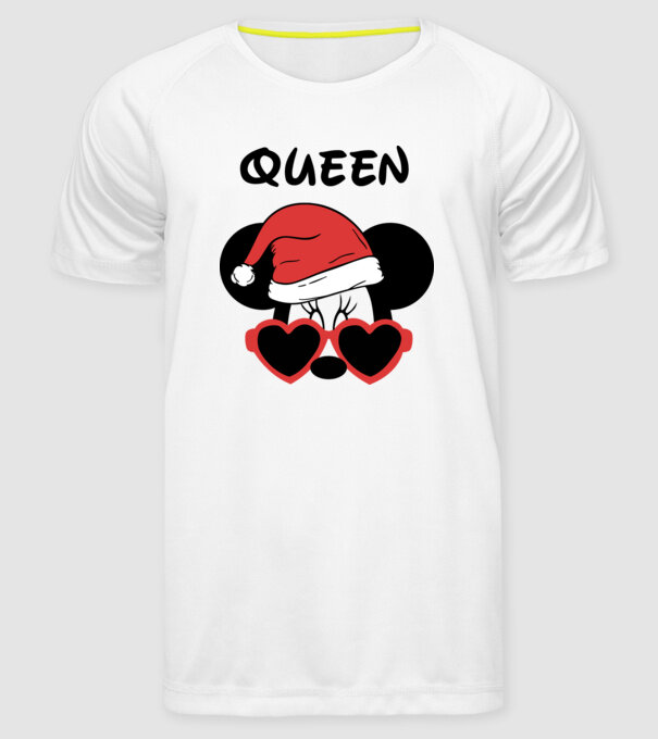 minnie santa queen model alb pe tricou