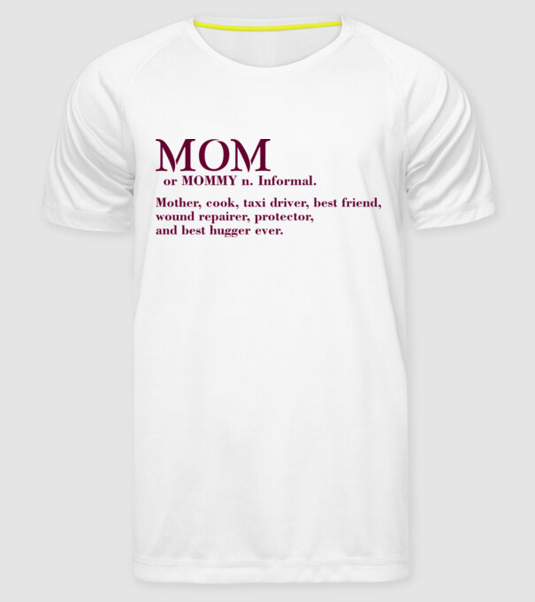 Mom definition model alb pe tricou