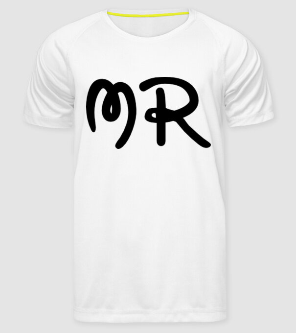 Mr model alb pe tricou
