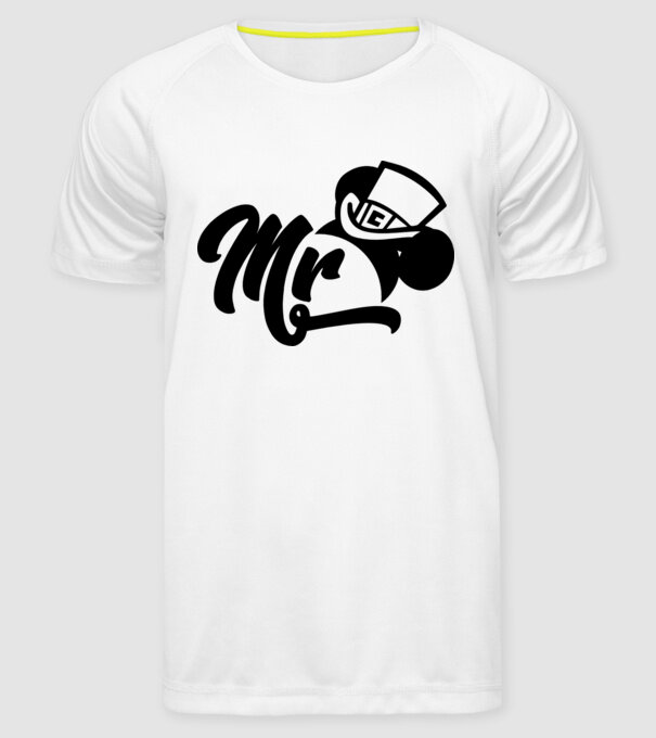 Mr Mouse model alb pe tricou