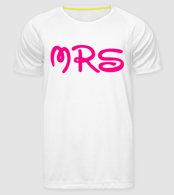 Mrs model alb pe tricou