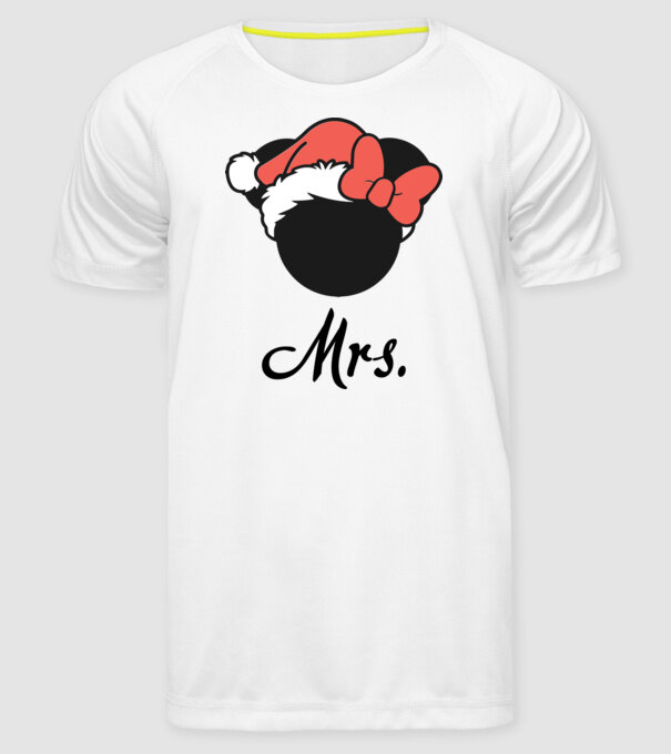 mrs christmas model alb pe tricou
