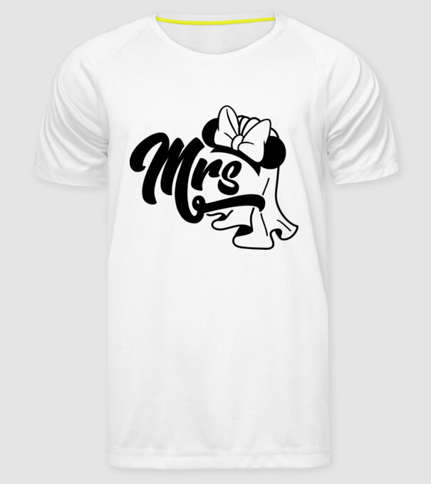 Mrs Mouse model alb pe tricou