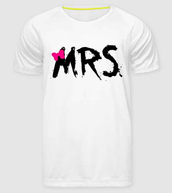 Mrs. model alb pe tricou