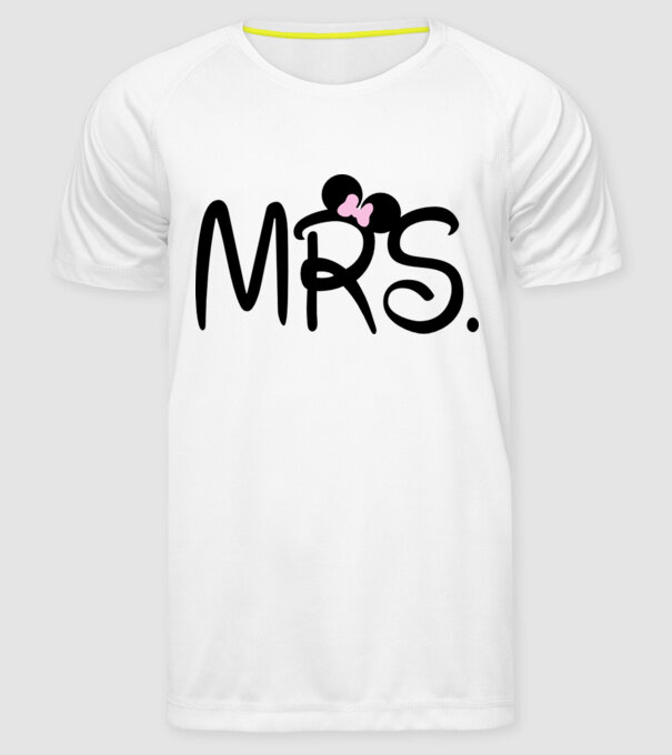 Mrs. model alb pe tricou