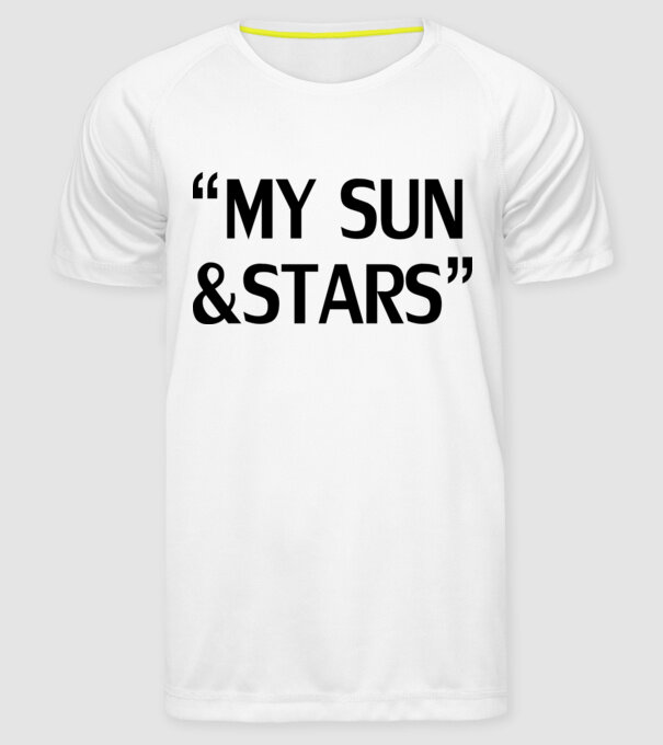 My sun and stars model alb pe tricou