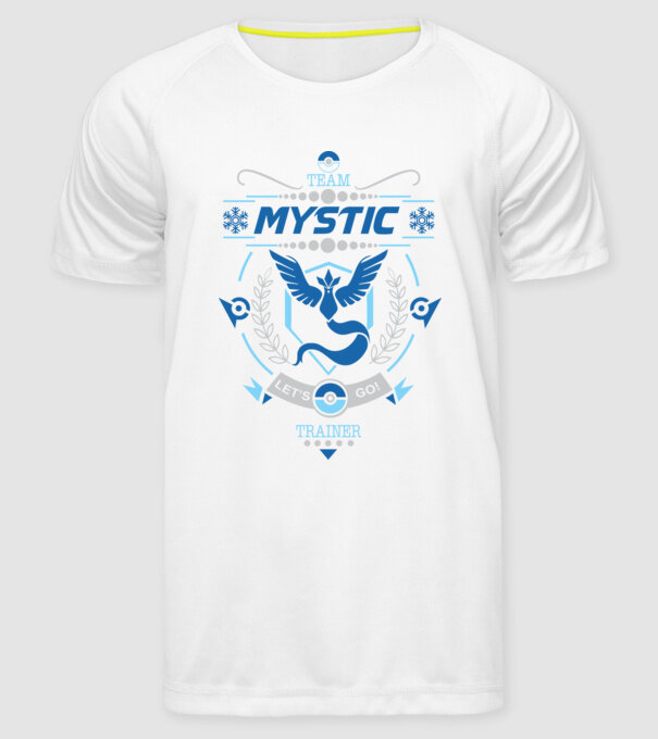 Mystic team model alb pe tricou