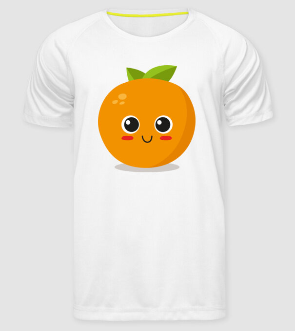 Portocală model alb pe tricou