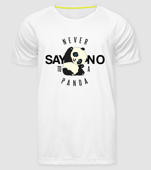 Never say no model alb pe tricou