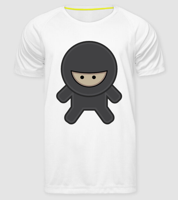 ninja model alb pe tricou