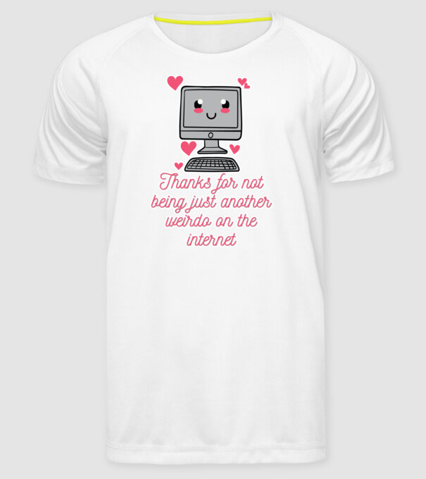 Not another weirdo model alb pe tricou