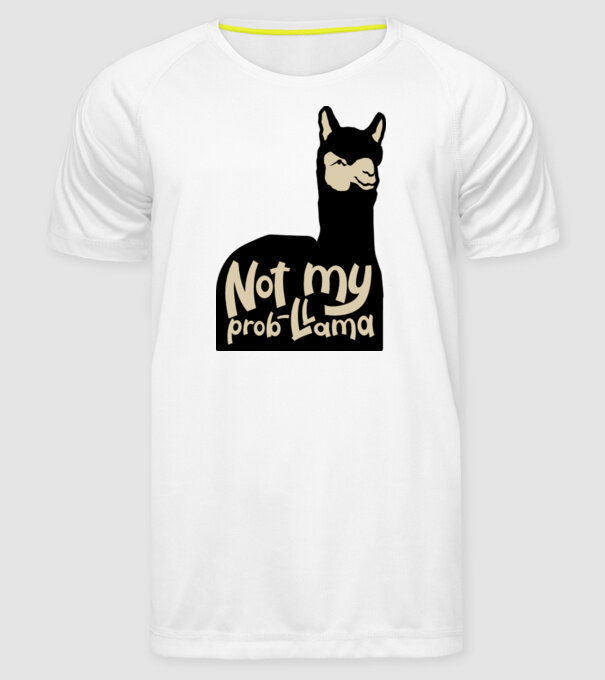 Not my problama model alb pe tricou