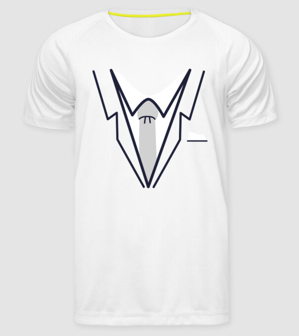 Costum 1 model alb pe tricou