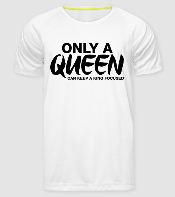 Only a Queen model alb pe tricou