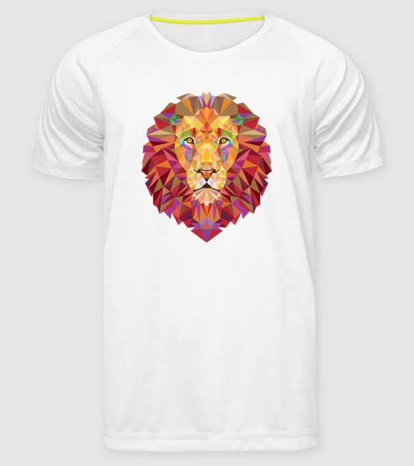 Leu design model alb pe tricou