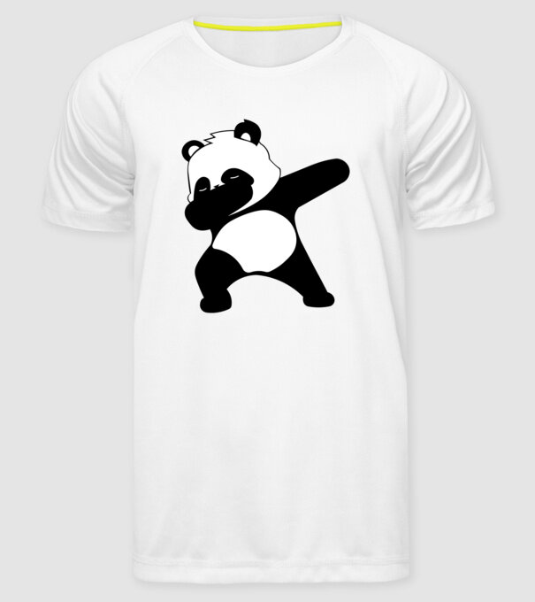 Panda DAB model alb pe tricou