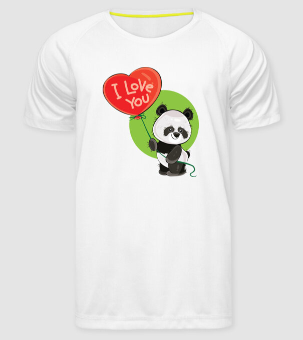 dragoste panda model alb pe tricou