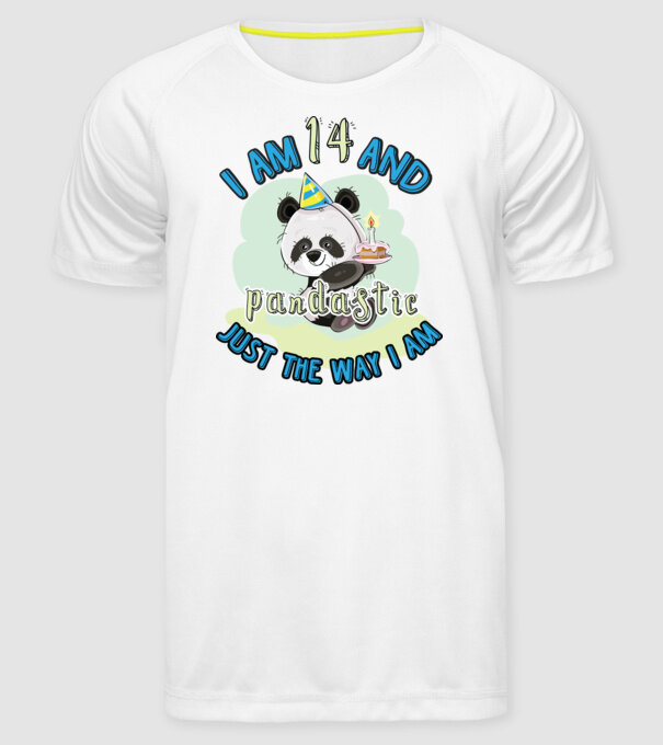 PANDASTIC 14 model alb pe tricou