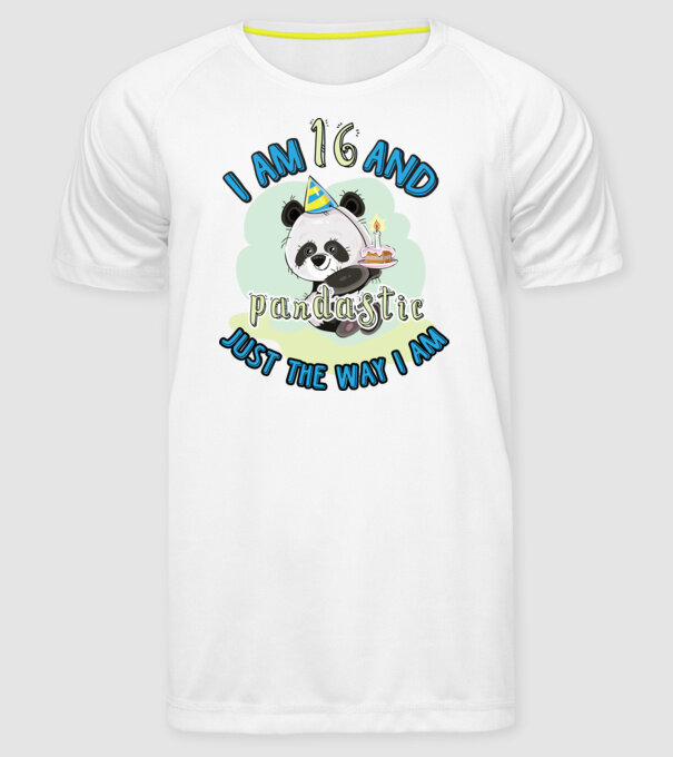 PANDASTIC 16 model alb pe tricou