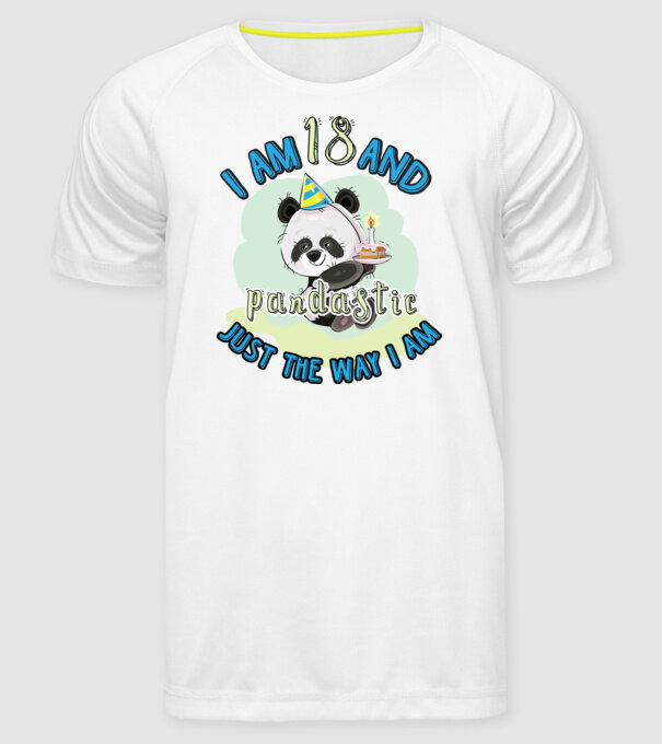 PANDASTIC 18 model alb pe tricou