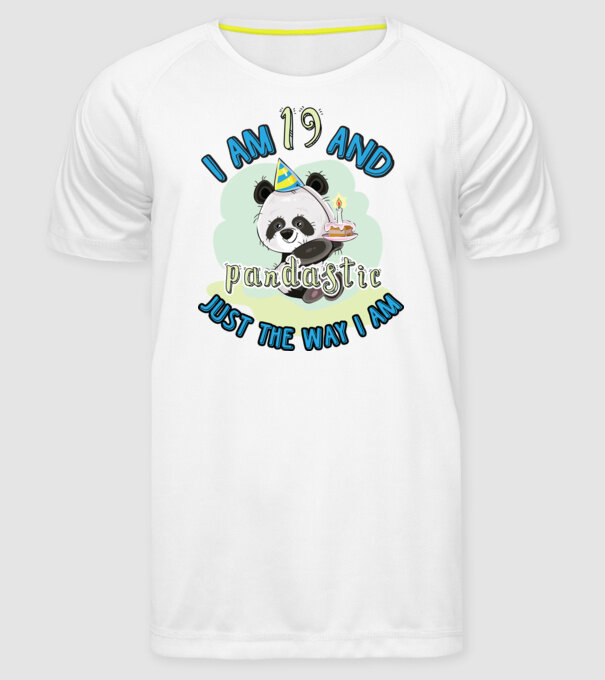 PANDASTIC 19 model alb pe tricou