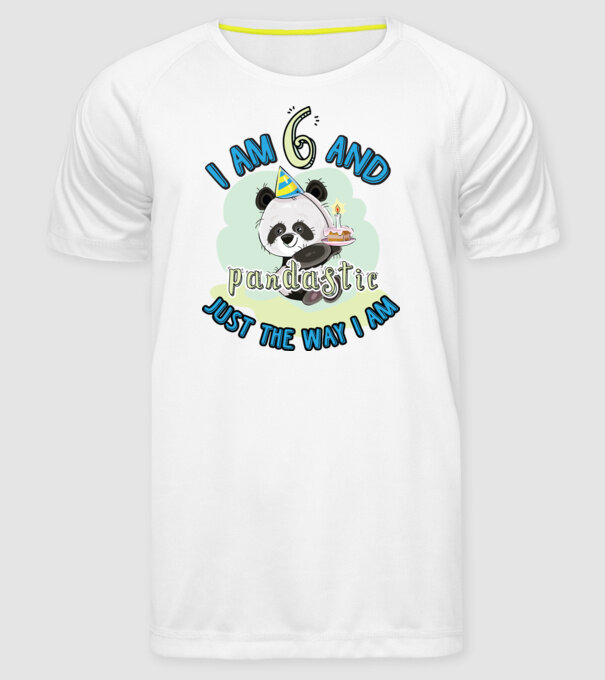 PANDASTIC 6 model alb pe tricou