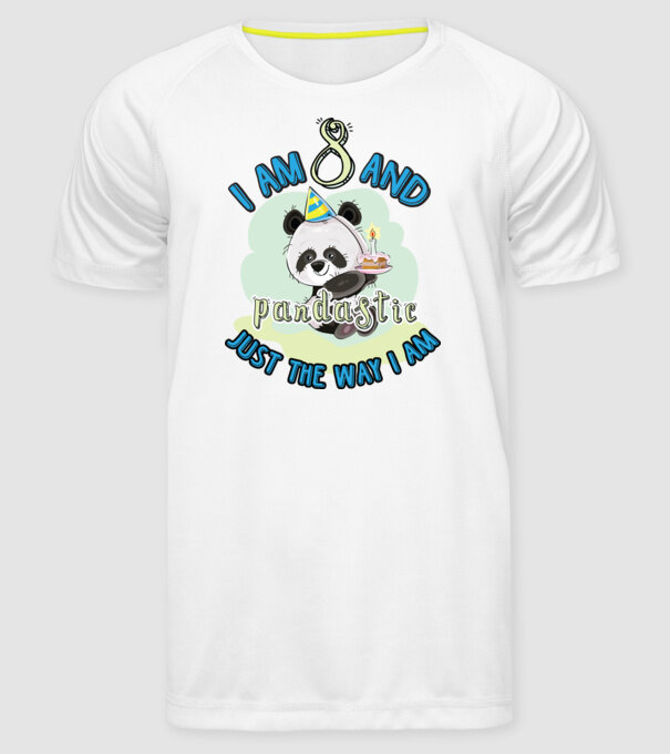 PANDASTIC 8 model alb pe tricou