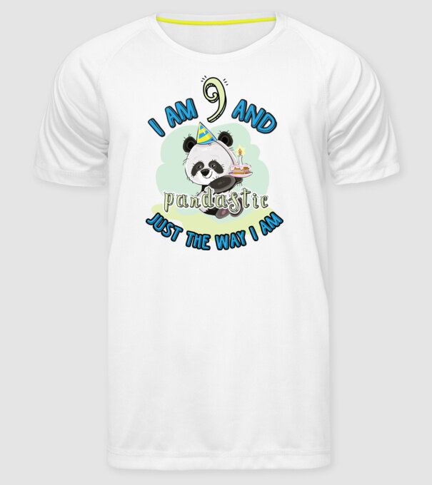 PANDASTIC 9 model alb pe tricou