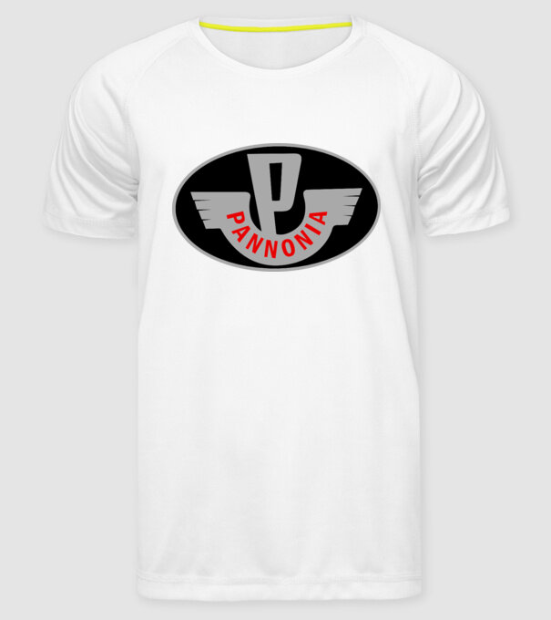 Logo Pannonia model alb pe tricou