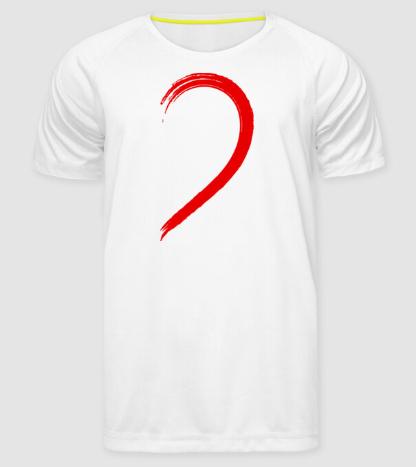 Inimă pereche stânga model alb pe tricou